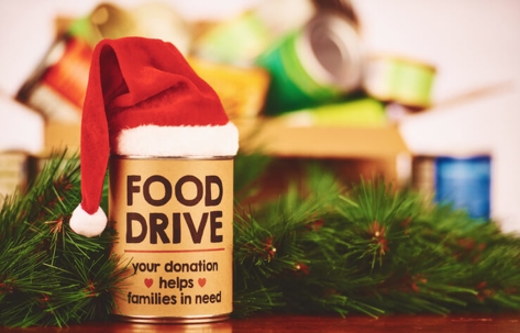 Food donations for holiday giving